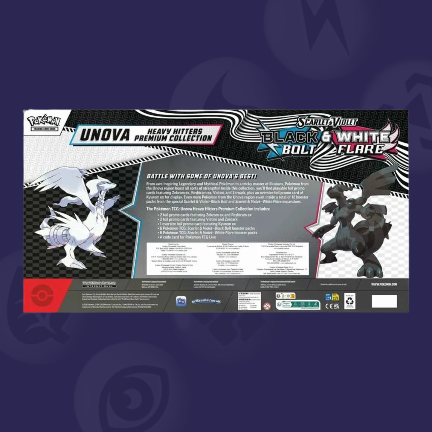 TCG Black Bolt & White Flare Unova Heavy Hitters Premium Collection New